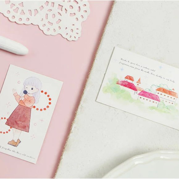 Watercolour Girl Lomo Card - 7 pcs - Picture 2 of 6